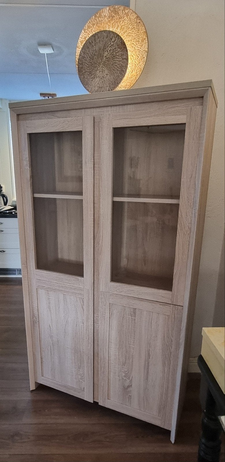 Stijlvolle vitrinekast met glazen deuren - 100x180x38 cm, Huis en Inrichting, Kasten | Vitrinekasten, Ophalen, 100 tot 150 cm