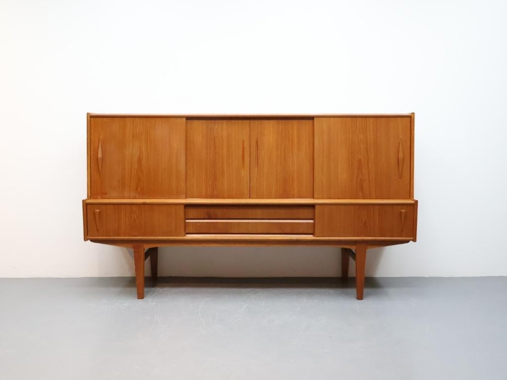 Vintage wandmeubel | Deens | Teak | Jaren 60, Ophalen, Gebruikt, ., 100 tot 150 cm