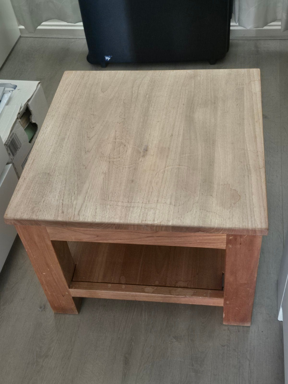 Gebruikte Teakhouten Bijzettafel 80x80 cm, Ophalen