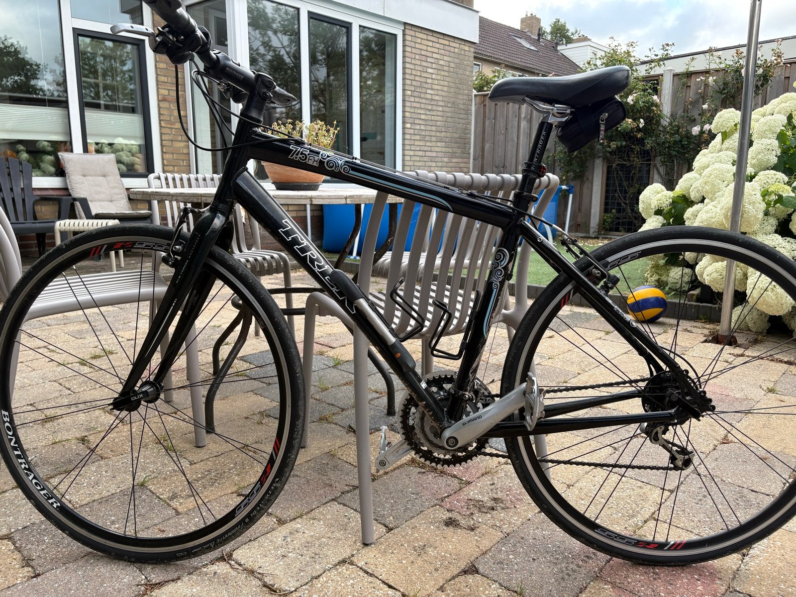 Trek 7.5 FX Hybride Fiets, Fietsen en Brommers, Gebruikt, Velgrem, Versnellingen, 53 tot 57 cm