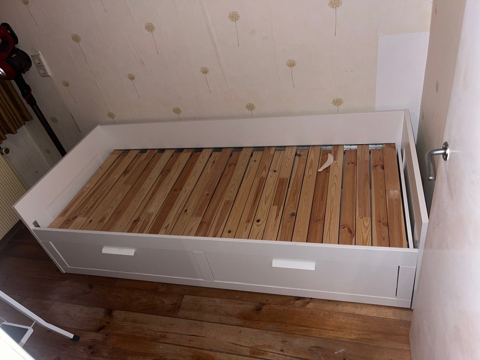 Ikea bed - ongebruikt - 80x200 uitklapbaar, Ophalen, Verstelbaar, Wit, Tweepersoons