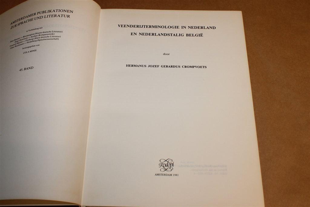 Veenderijterminologie — Veen & Turf [Crompvoets], Ophalen of Verzenden, Gelezen