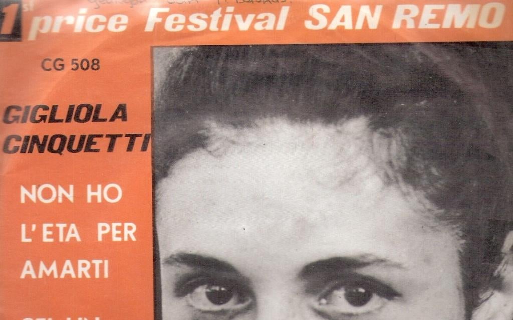 Gigliola Cinquetti - Non Ho L'Eta -San Remo Festival 1964, Ophalen, Gebruikt, Pop