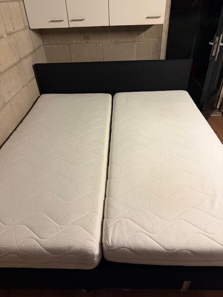 2 persoonsbed, 90 cm, Zwart, Tweepersoons, Ophalen of Verzenden