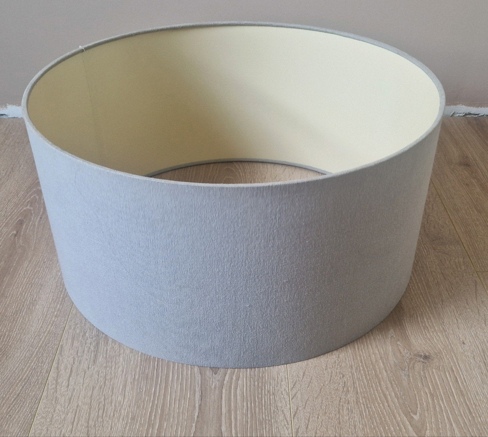 Grijze lampenkap, 45 cm diameter, 22 cm hoog, Ophalen, Gebruikt, Overige typen, Rond