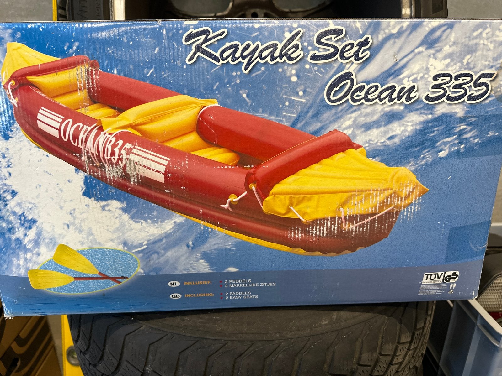 Kayak Set Ocean 335 - Opblaasbare 2-persoons kajak, Watersport en Boten, Ophalen, Opblaasbaar, Zo goed als nieuw, 2-persoons