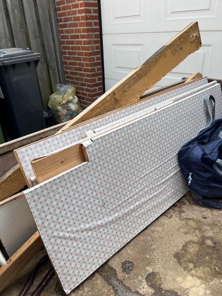 Diverse partij hout: planken en balken, Doe-het-zelf en Verbouw, Hout en Planken, Ophalen, Gebruikt, 25 tot 50 mm, 200 tot 250 cm