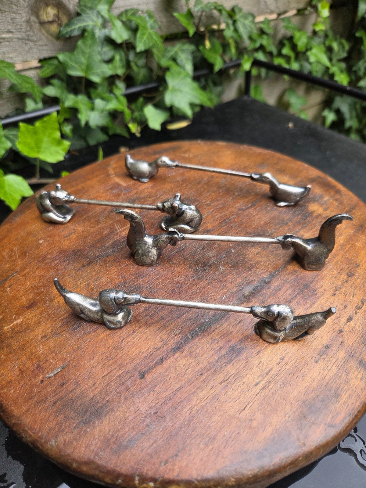 4 antieke messenleggers (rond 1920) WMF., Antiek en Kunst, Antiek | Bestek, Ophalen of Verzenden