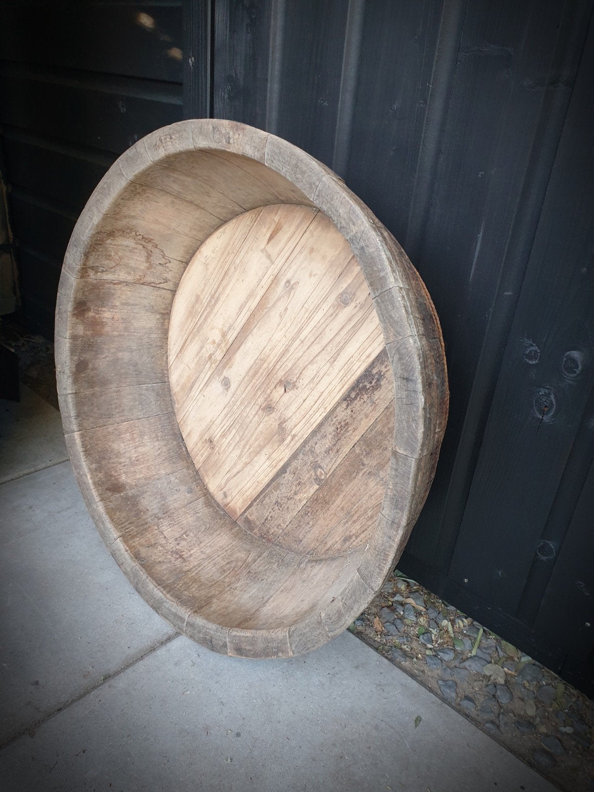 Grote houten kaasmal  - bak - schaal  - kom - sober, Ophalen of Verzenden, Nieuw, Bruin, Hout