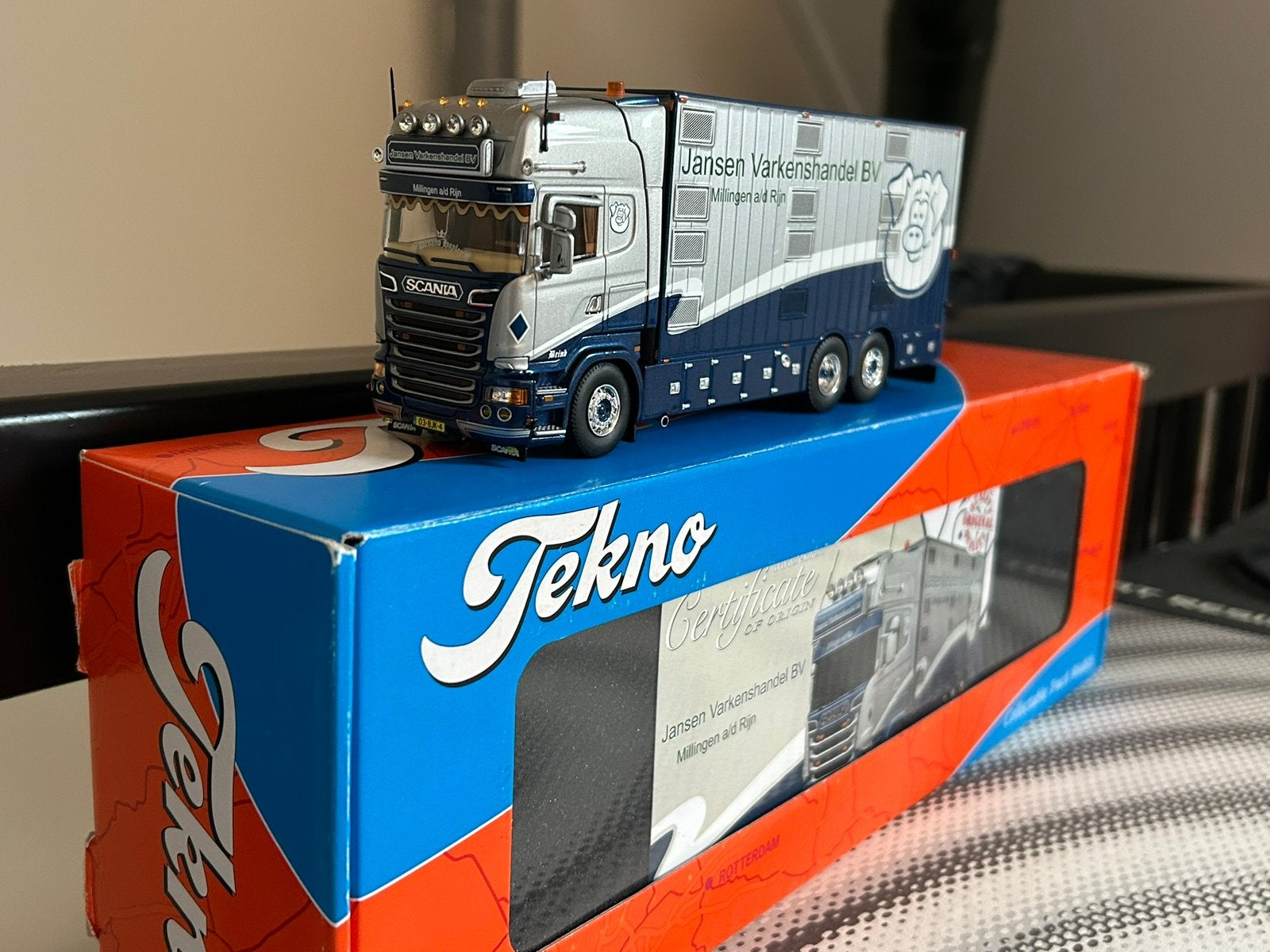 Tekno Scania R-Streamline Topline motorwagen Jansen, Hobby en Vrije tijd, Ophalen, Zo goed als nieuw, Bus of Vrachtwagen, Tekno