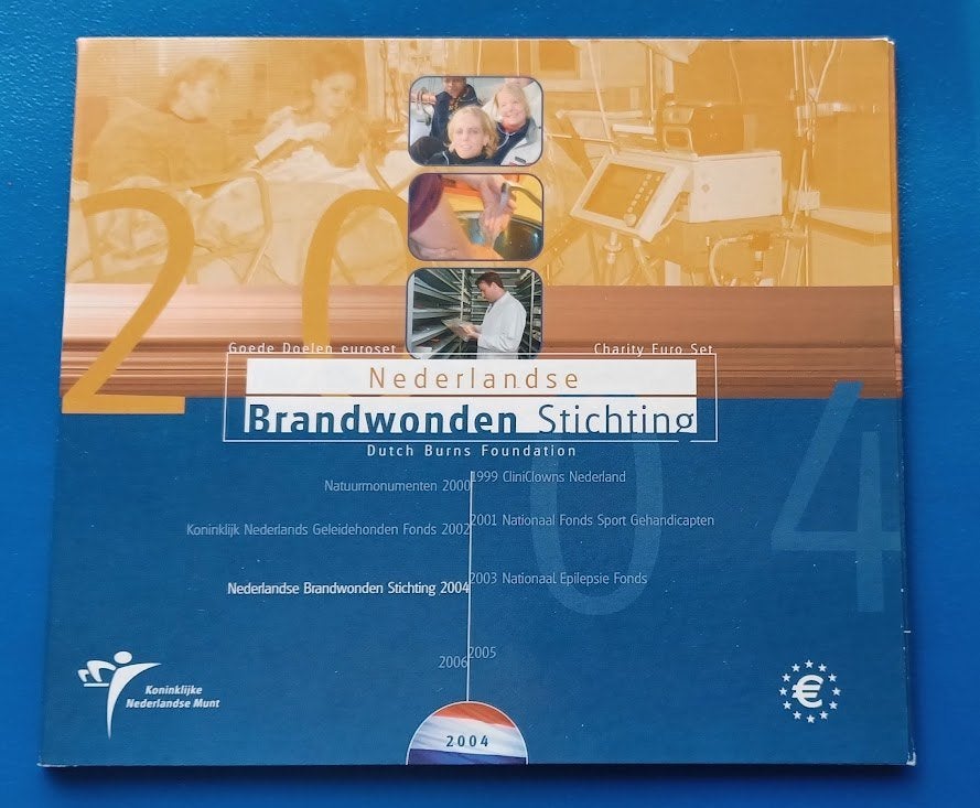 BU Goede Doelenset 2004 - Brandwonden Stichting, Verzenden, Koningin Beatrix, Euro's, Setje