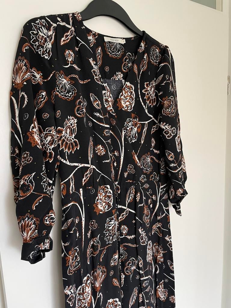 Zwarte jurk met bruin en wit van Sissy Boy maat XS,/S, Zwart, Ophalen of Verzenden, Zo goed als nieuw, Maat 34 (XS) of kleiner