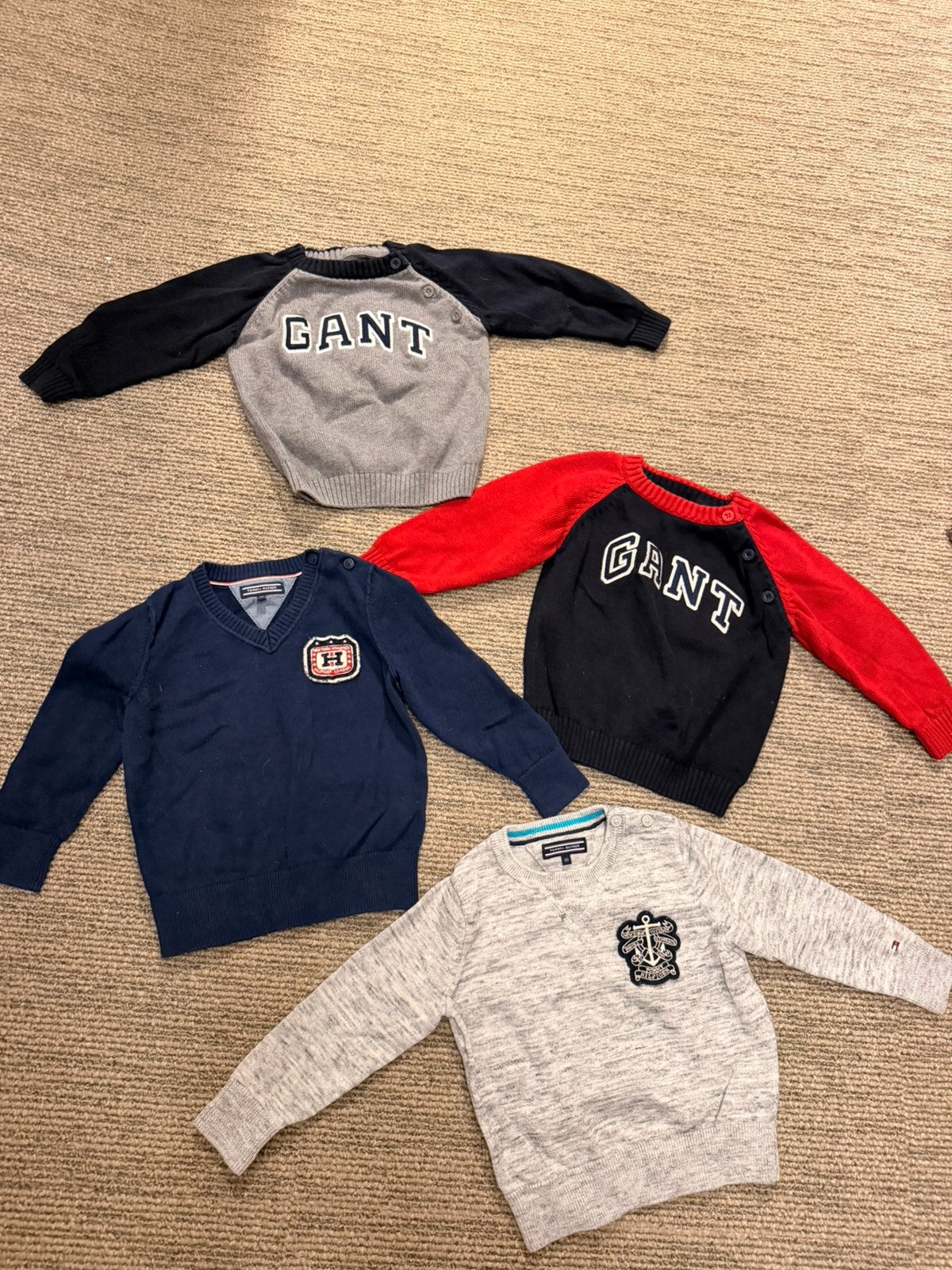 4x super leuke truitjes GANT en Tommy Hilfiger maat 80, Ophalen of Verzenden, Nieuw, Jongetje of Meisje, Truitje of Vestje