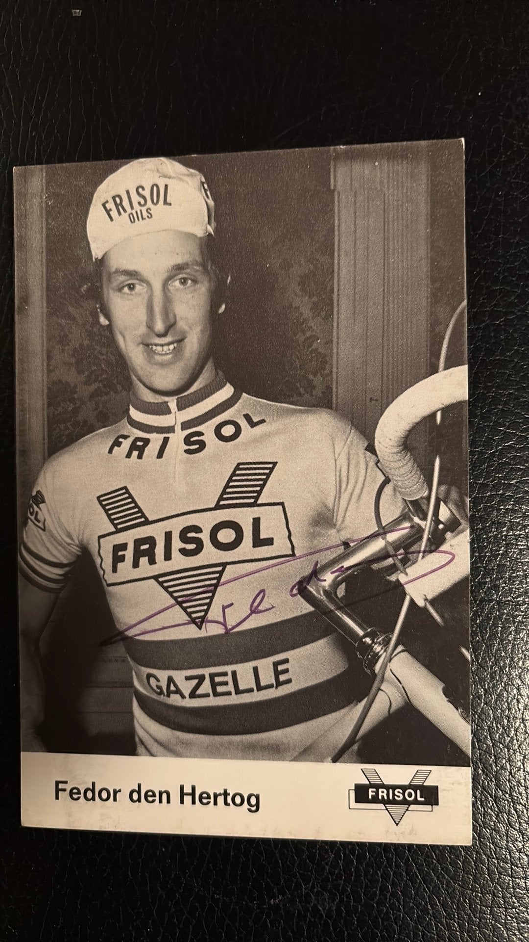 Wielrennen FEDOR den HERTOG Frisol ECHTE handtekening, Verzenden, Gebruikt, Overige sporten, Spelerskaart