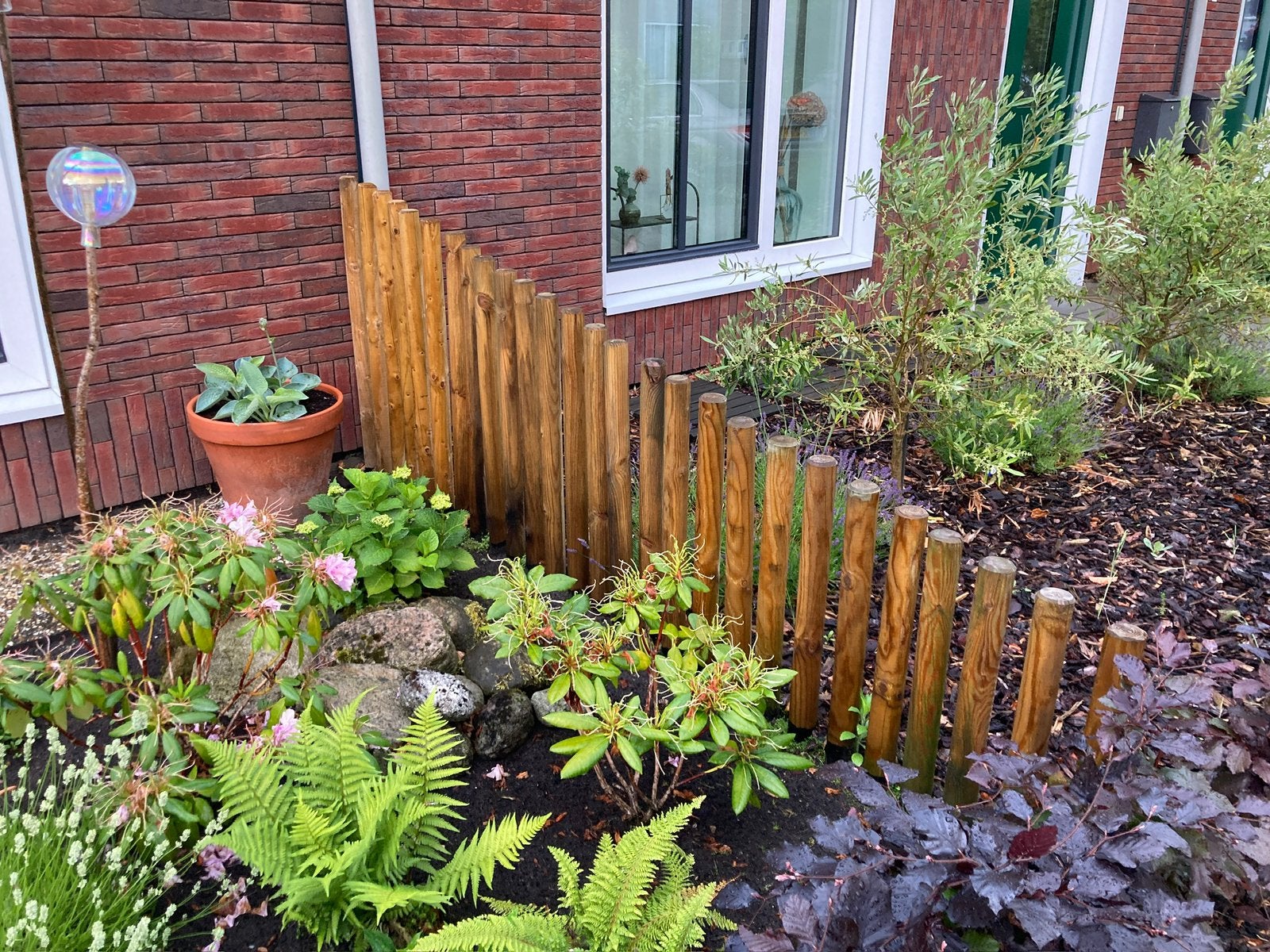 Geïmpregneerde set paaltjes/palenborder, Tuin en Terras, Ophalen, Minder dan 3 meter, Hout, 1 tot 2 meter