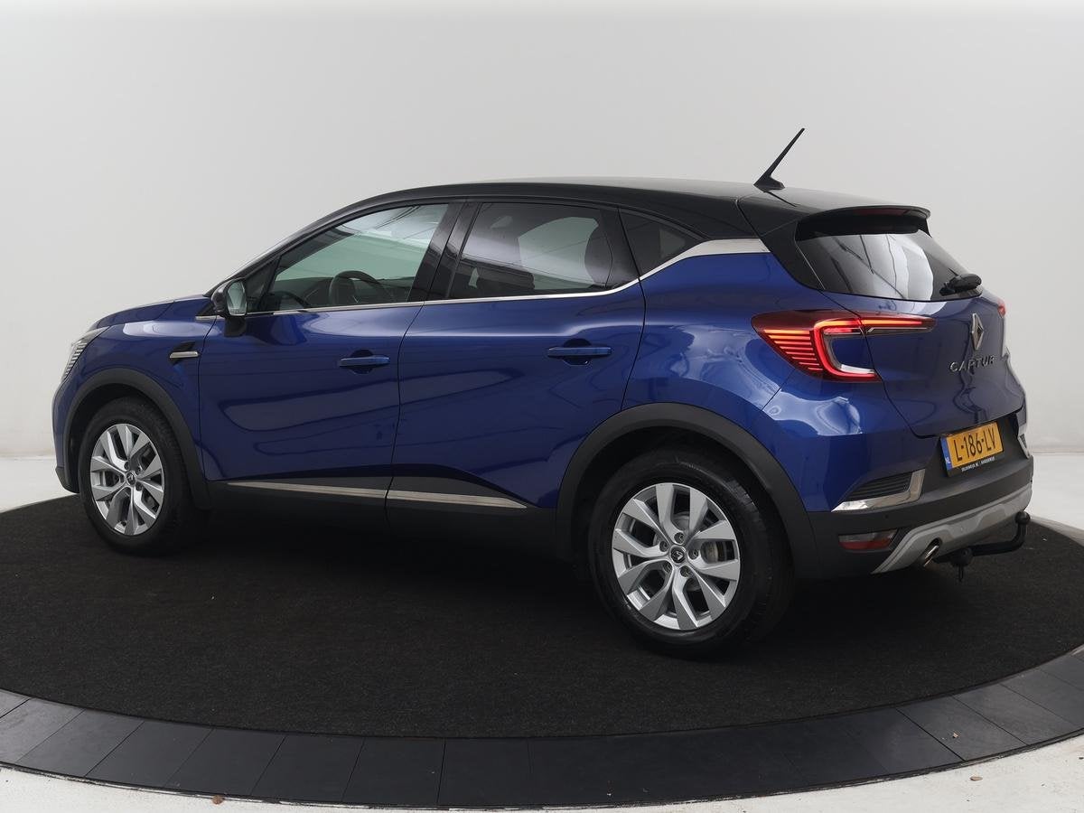 Renault Captur 1.3 TCe 140 Intens | Half leder | Navigatie |, Auto's, Renault, Gebruikt, Blauw, Leder en Stof, Bedrijf