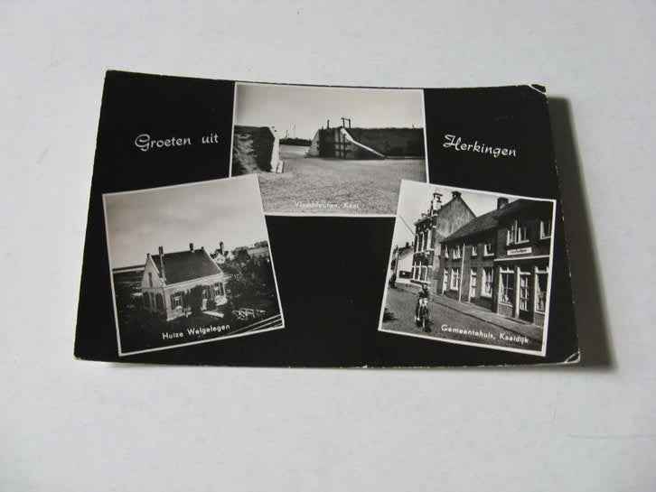 Groeten uit Herkingen 3 luik, Verzamelen, Ophalen of Verzenden, 1960 tot 1980, Gelopen, Zuid-Holland
