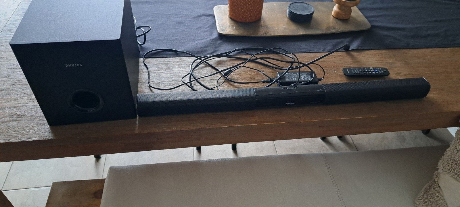 Philips Soundbar HTL3140B met draadloze subwoofer, Ophalen, Bluetooth, Zo goed als nieuw
