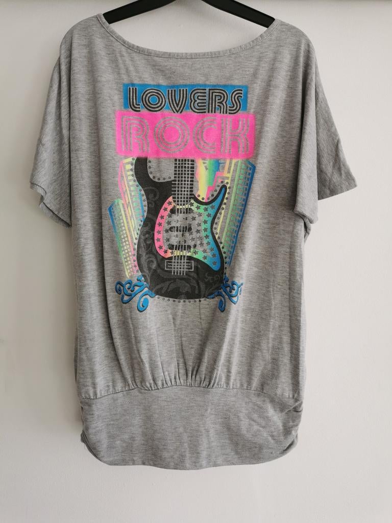 Rock Lovers shirt mt. S, Kleding | Dames, T-shirts, Verzenden, Korte mouw, Maat 36 (S), Grijs