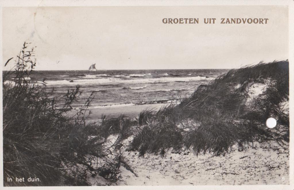 zandvoort  in het duin  aangepast ouderdom  schade midden, Ophalen of Verzenden, Voor 1920, Noord-Brabant