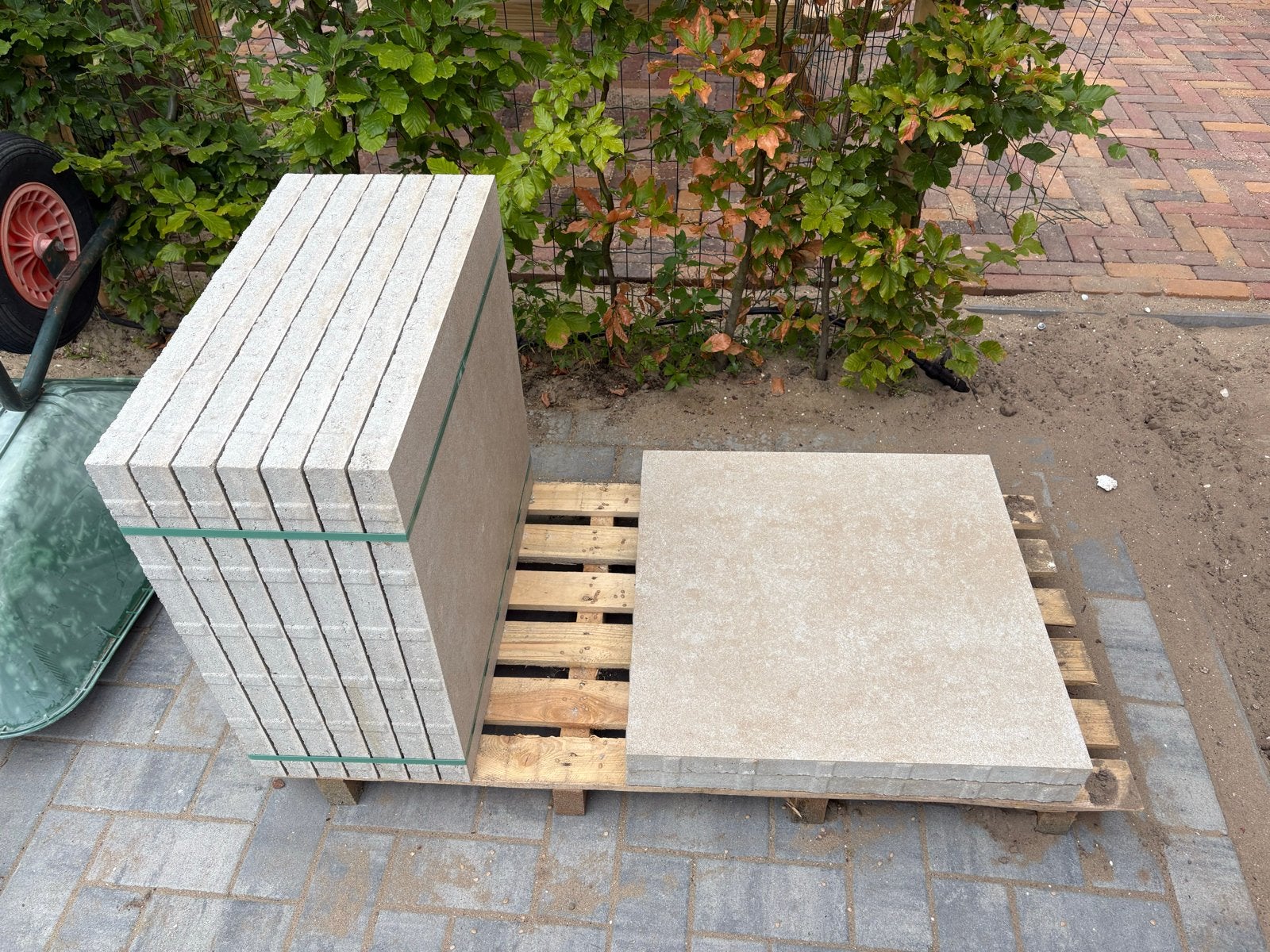Betontegels GSB Stone Brushed Straight 60x60x4 cm Coast, Tuin en Terras, Tegels en Klinkers, Ophalen, Nieuw, Minder dan 5 m², Beton