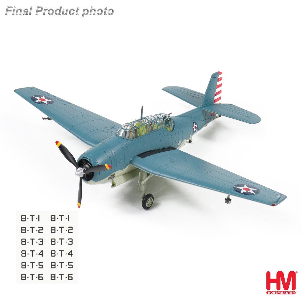 TBF-1 Avenger Torpedo Squadron VT-8 Hobby Master HA1224, Nieuw, Ophalen of Verzenden, Military-Models VJ Mendelssohnstraße 29 info@military-models-vj.de