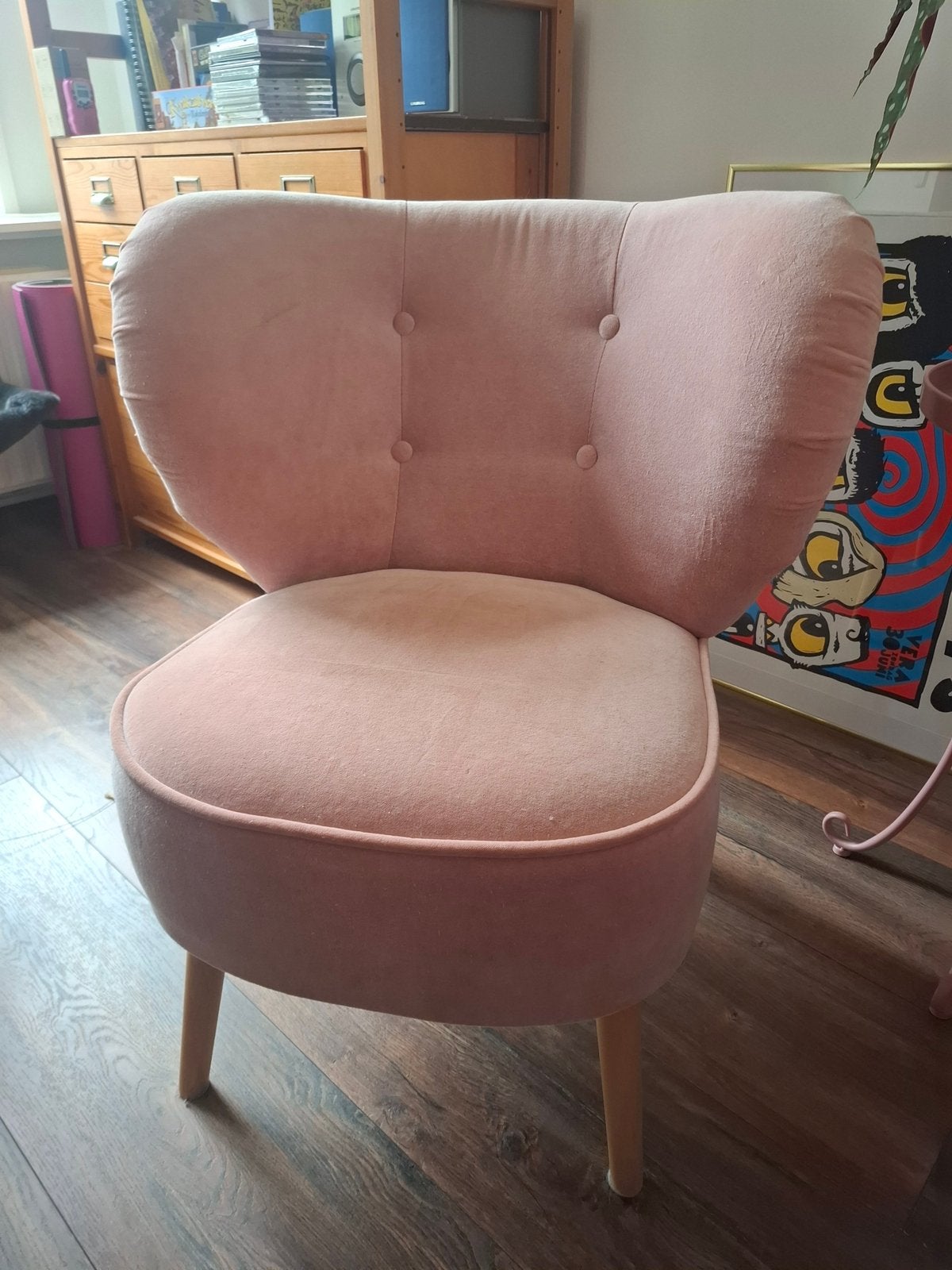 Ikea Gubbo fauteuil roze, Huis en Inrichting, Ophalen, Gebruikt