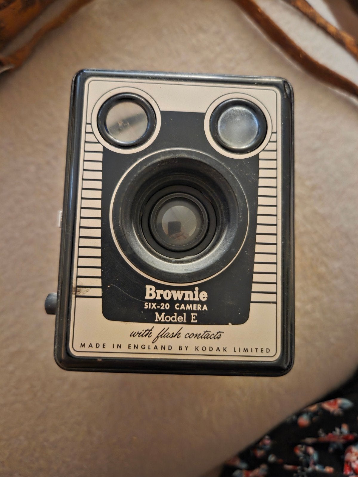 Oude kodak camera met leren koffertje, Ophalen of Verzenden, Fototoestel