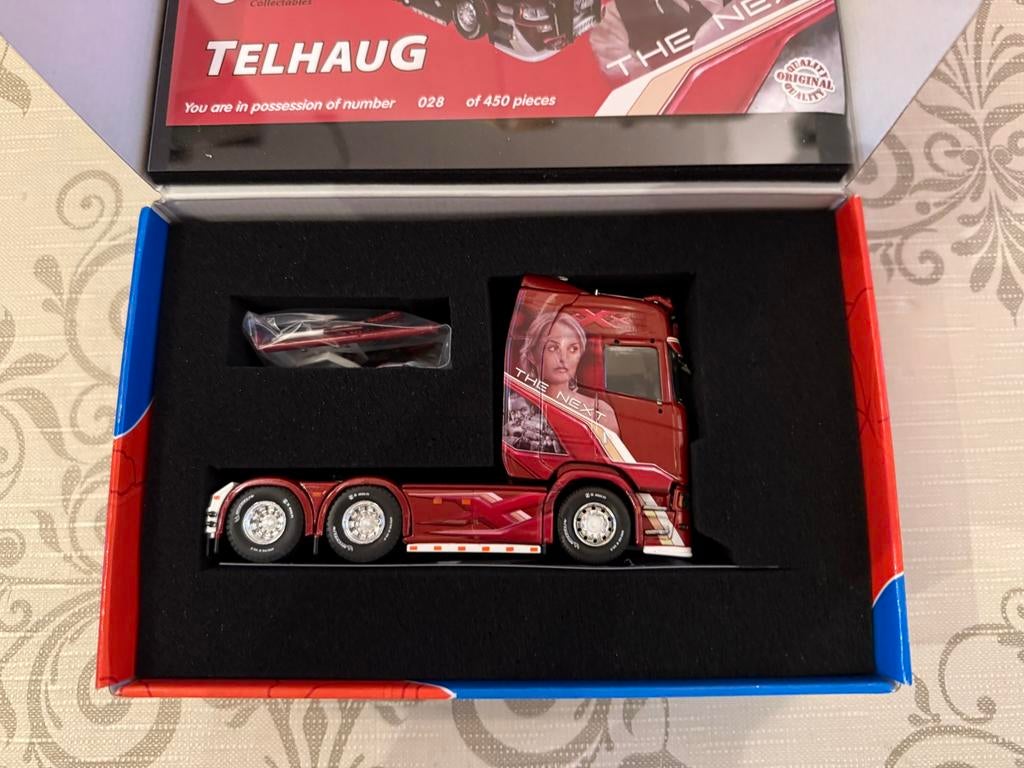 Tekno Scania Next Gen S-serie Highline 6x4, Ophalen of Verzenden, Zo goed als nieuw, Bus of Vrachtwagen, Tekno