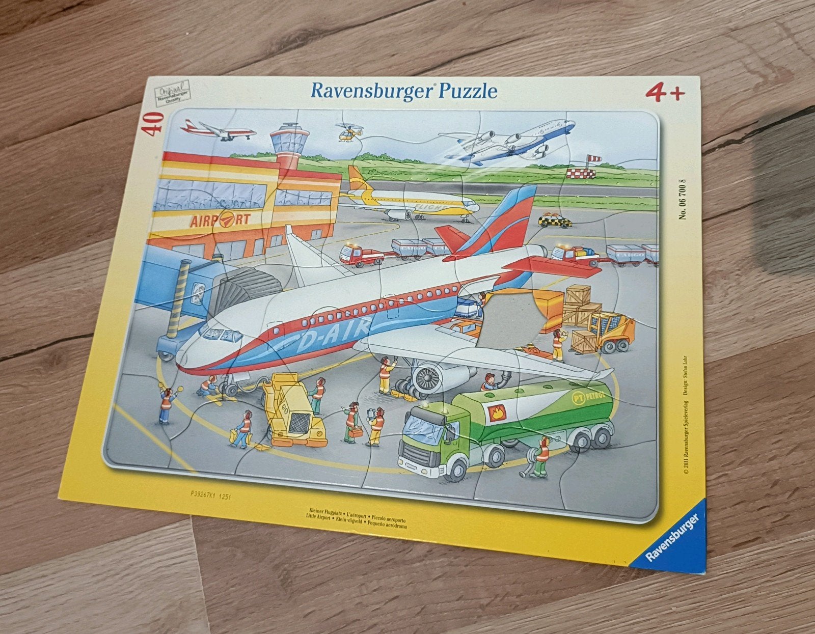 Vliegtuig puzzel vanaf 4 jaar, Ophalen of Verzenden, 10 tot 50 stukjes, Zo goed als nieuw, 4 tot 6 jaar