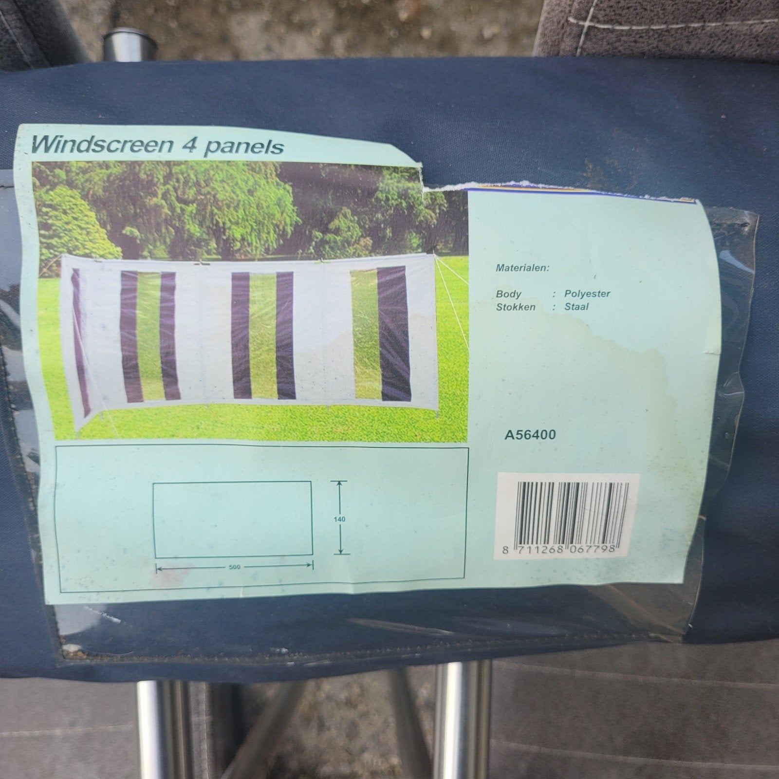 Windscherm 4 panelen 500cm bij 120cm, Ophalen, Nieuw