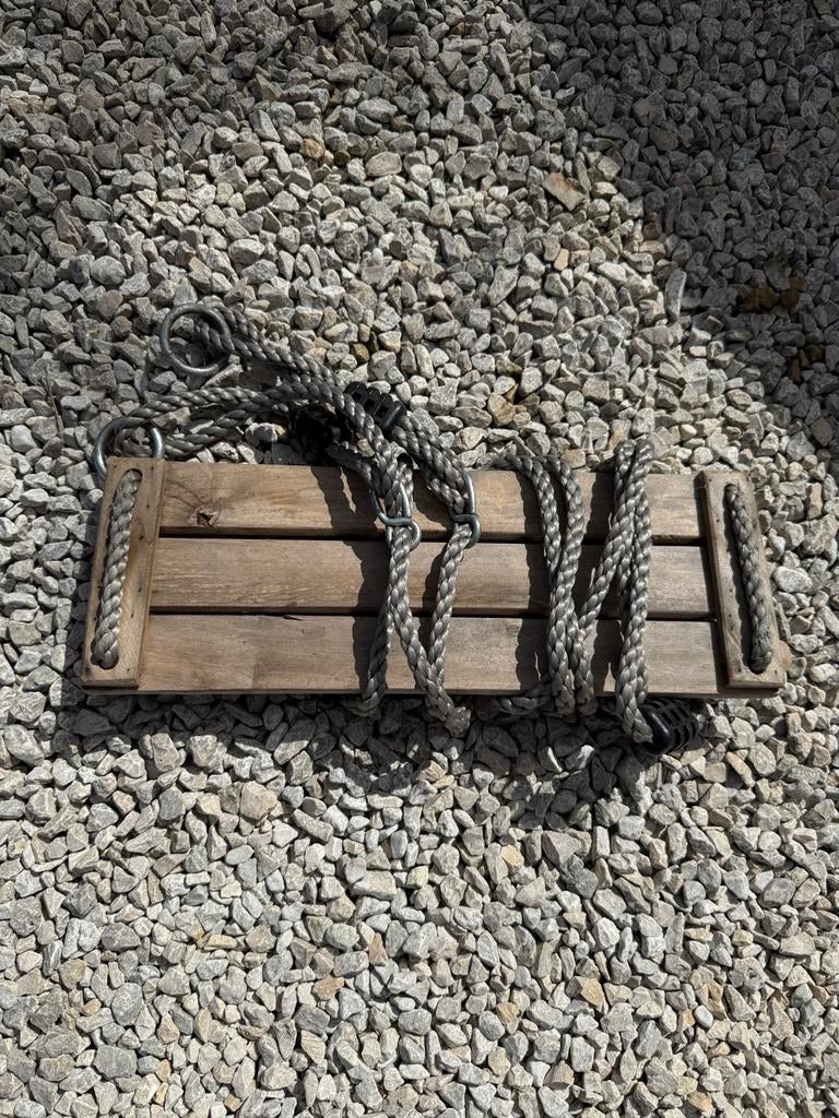 Houten schommel met touwen, Ophalen of Verzenden, Gebruikt, Schommel