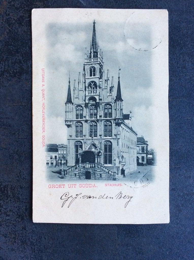 Gouda, Stadhuis, Ophalen of Verzenden, Voor 1920, Gelopen, Zuid-Holland