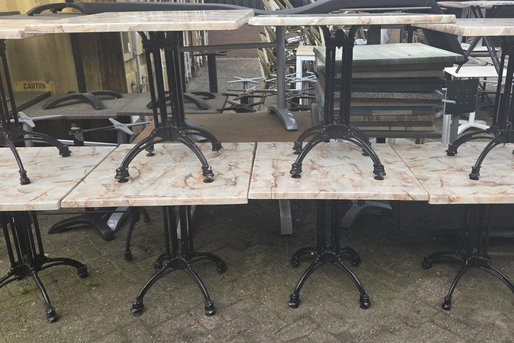 15 x terrastafel horecatafel tuintafel vierkant restaurant, Ophalen, Gebruikt