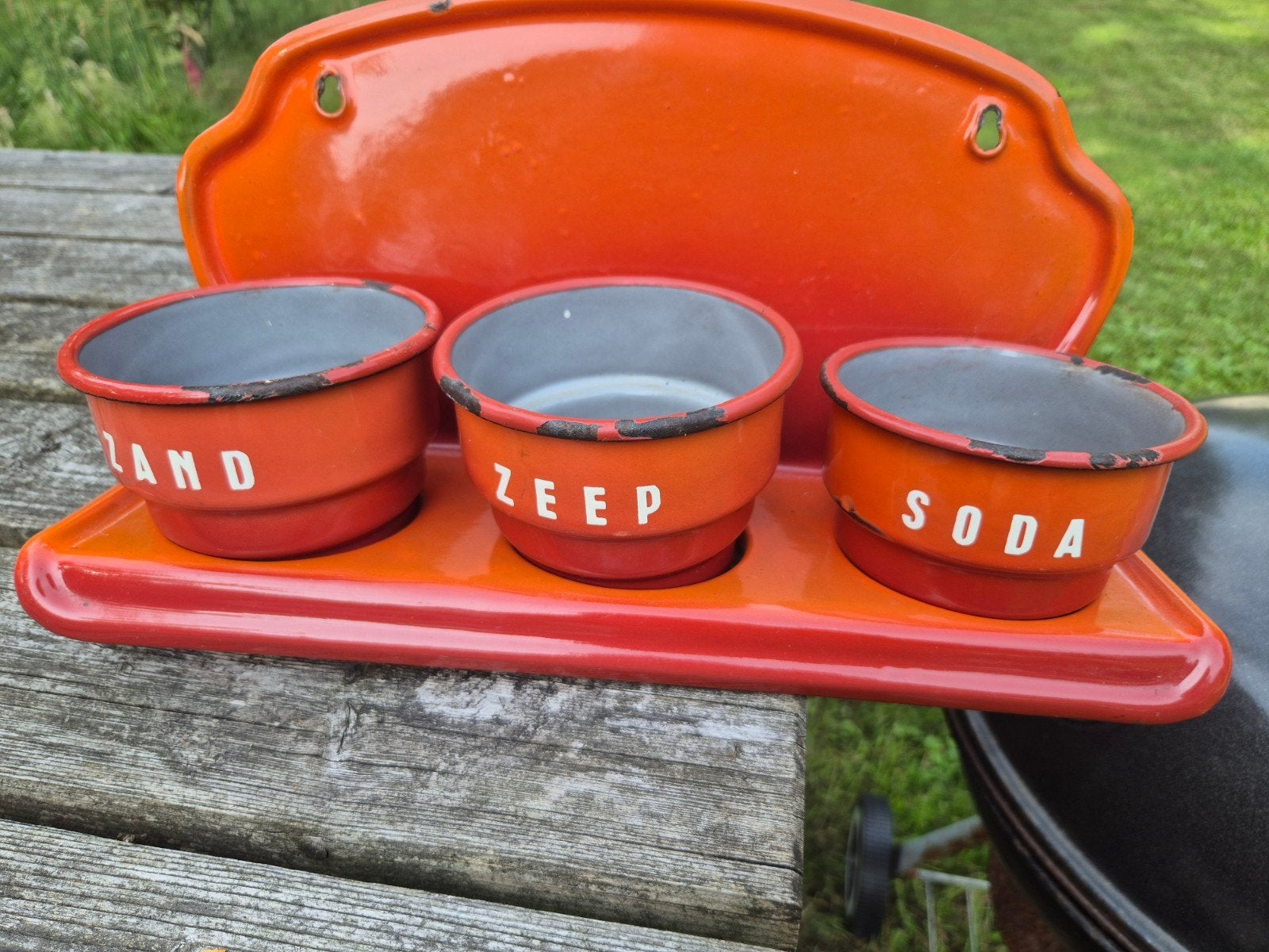 Zand zeep soda setje, Antiek en Kunst, Antiek | Emaille, Ophalen of Verzenden