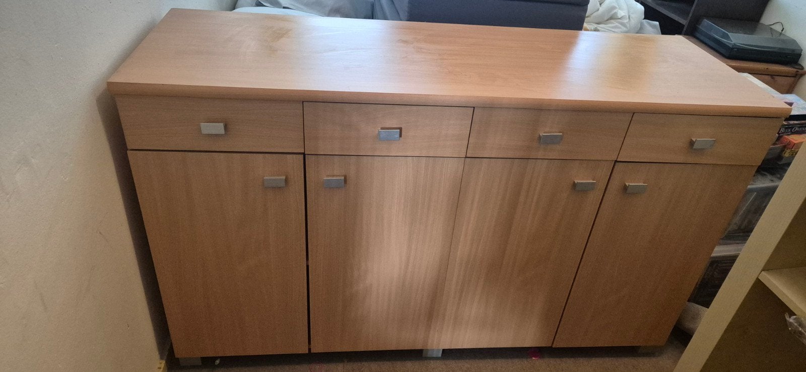 Dressoir met 4 laden en 4 deuren, 148x50x89cm, Huis en Inrichting, Kasten | Dressoirs, Gebruikt, Ophalen of Verzenden, 50 tot 75 cm