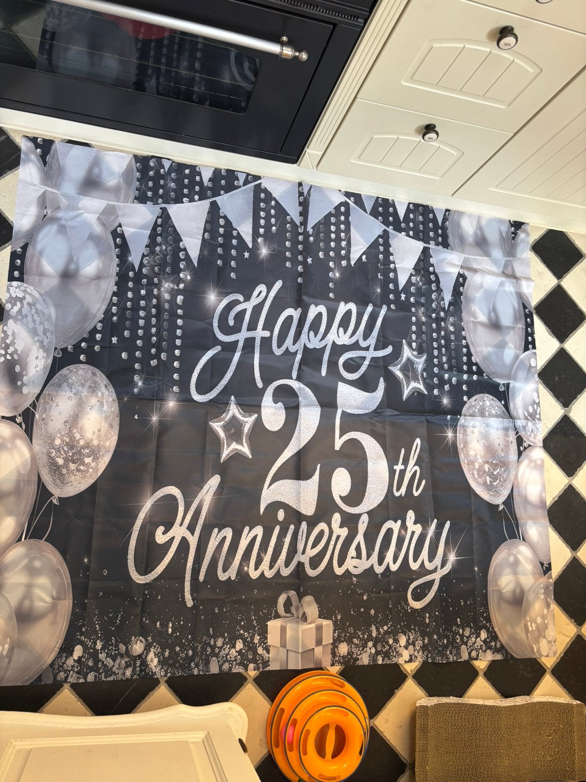 25-jarig jubileum spandoek, Ophalen of Verzenden, Nieuw, Versiering