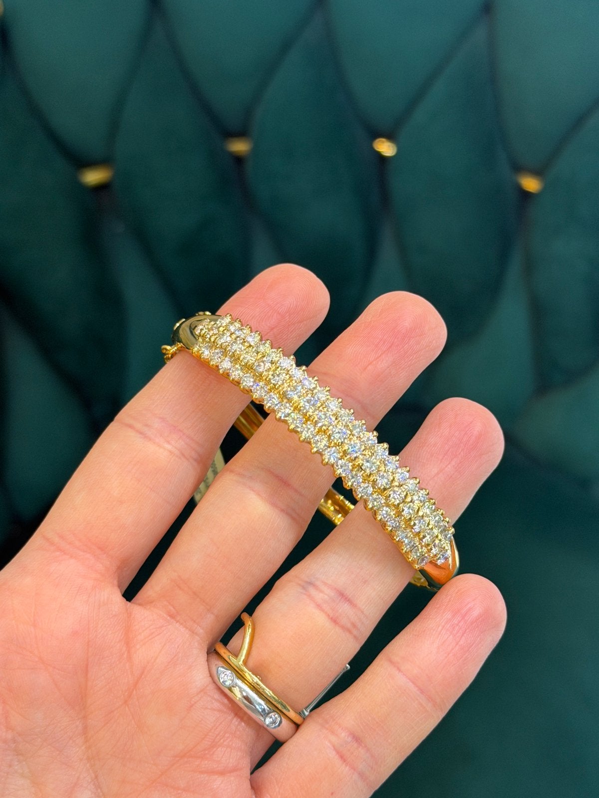 18KT Goud - 26.7 Gram - Armband - Natuurlijke diamanten, Ophalen, Nieuw, Goud