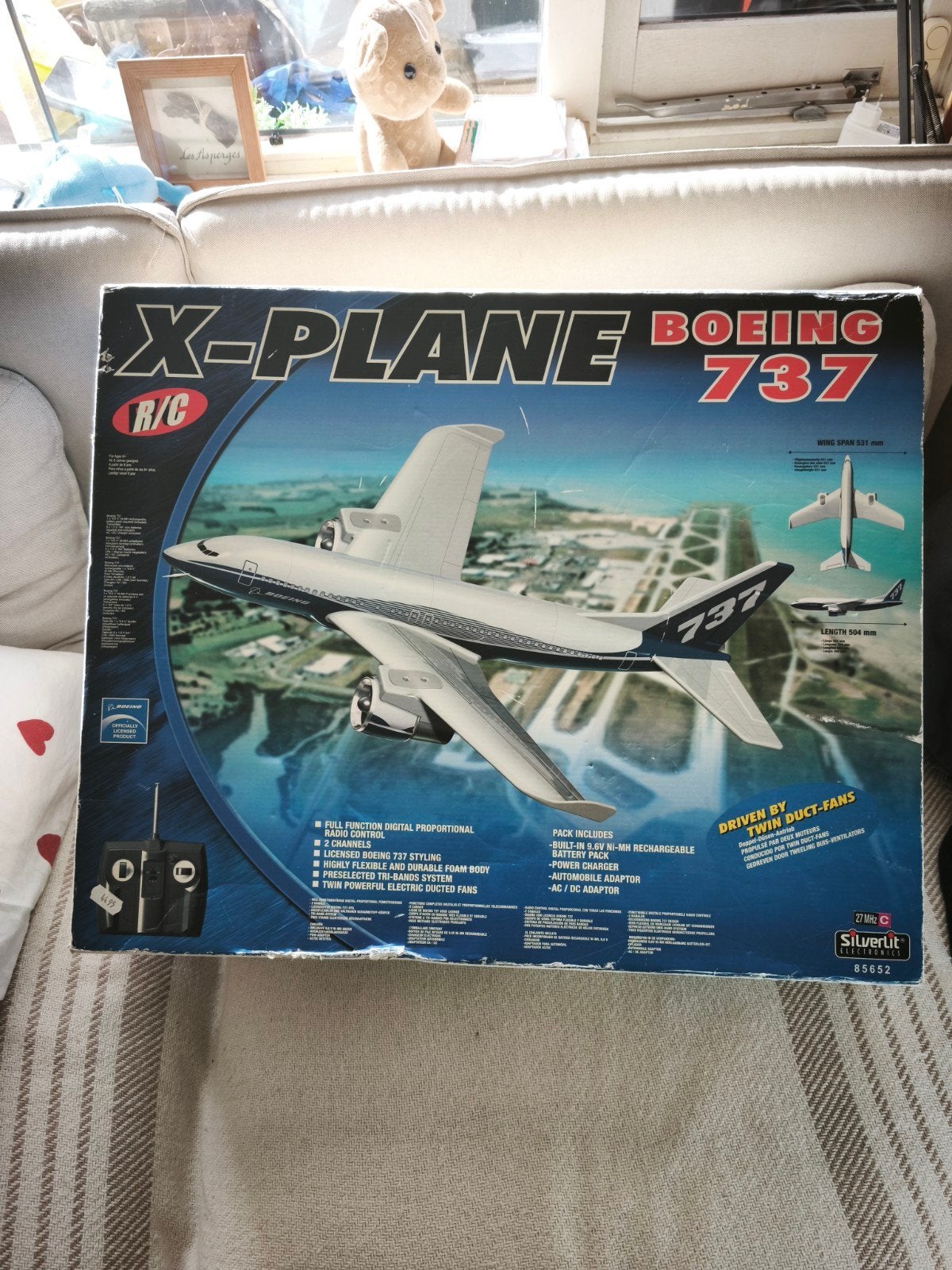 Silverlit X-Plane Boeing 737 RC Vliegtuig - Compleet, Ophalen of Verzenden, Zo goed als nieuw, Elektro, RTF (Ready to Fly)