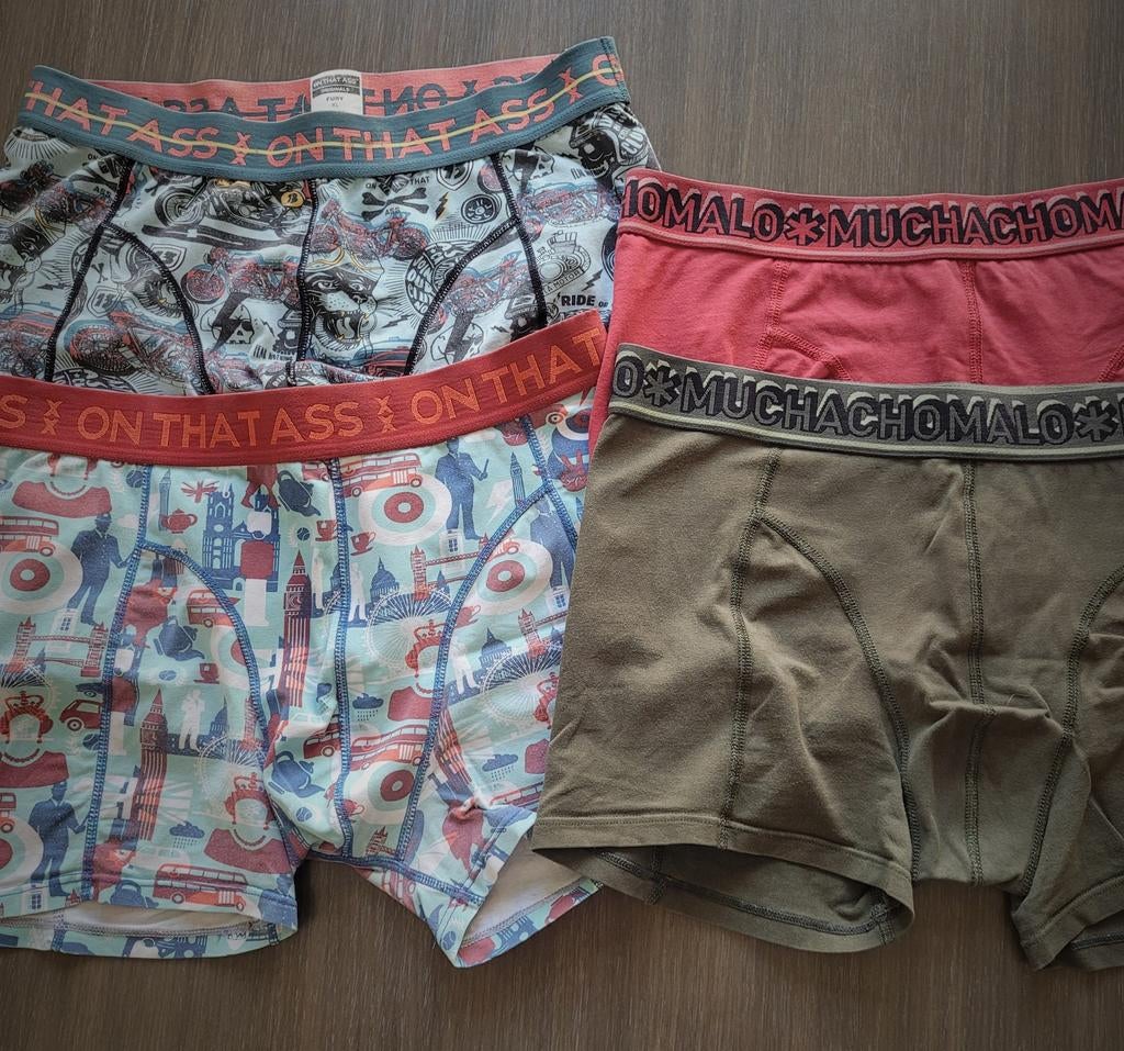 Boxershorts: 2x On That Ass, 2x Muchachomalo maat XL, Kleding | Heren, Ondergoed, Ophalen of Verzenden, Rood, On That Ass, Muchachomalo