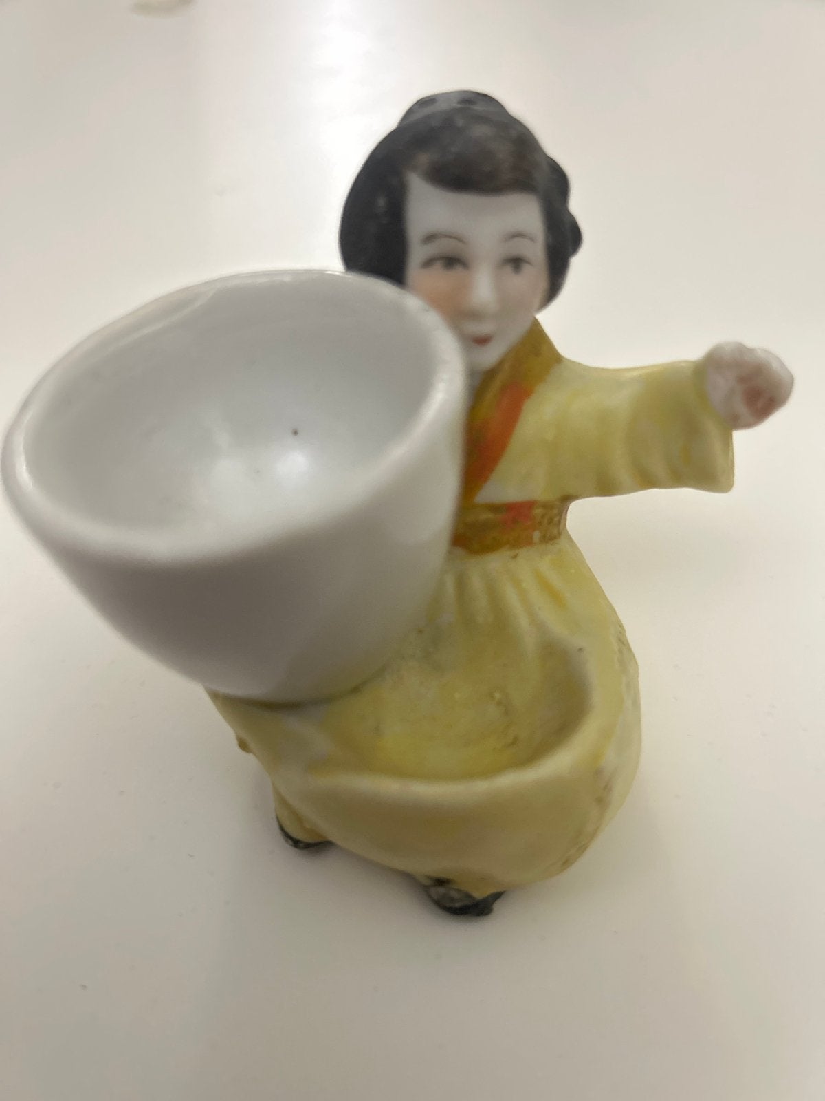 Vintage (‘30-‘50) Japans porseleinen eierdopje, Ophalen of Verzenden