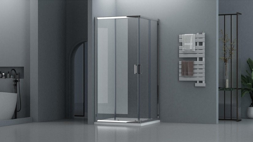Douchecabine - 80x80x185cm - chroom (LET OP beschrijving!), Doe-het-zelf en Verbouw, Sanitair, Ophalen, Nieuw, Chroom, Douche
