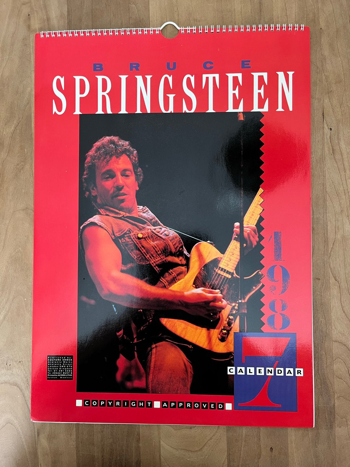 Kalender Bruce Springsteen 1987, Ophalen of Verzenden, Zo goed als nieuw