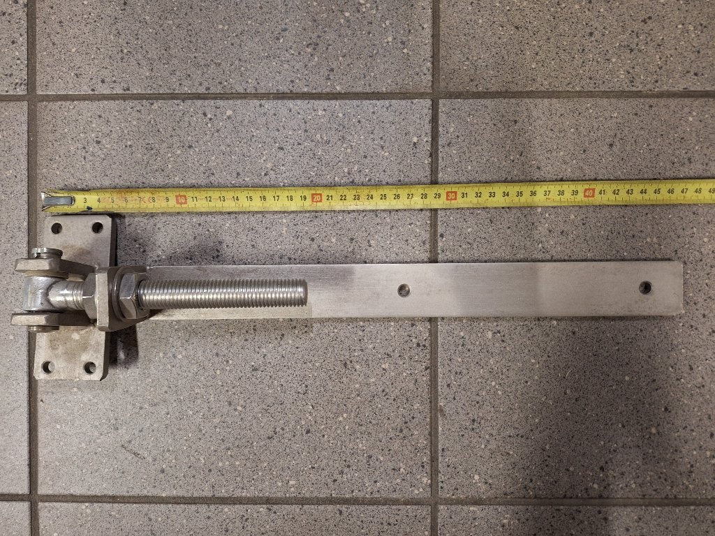 Verstelbaar poortbeslag RVS en zwart gecoat, Ophalen, Hout, 200 cm of meer, 150 tot 200 cm