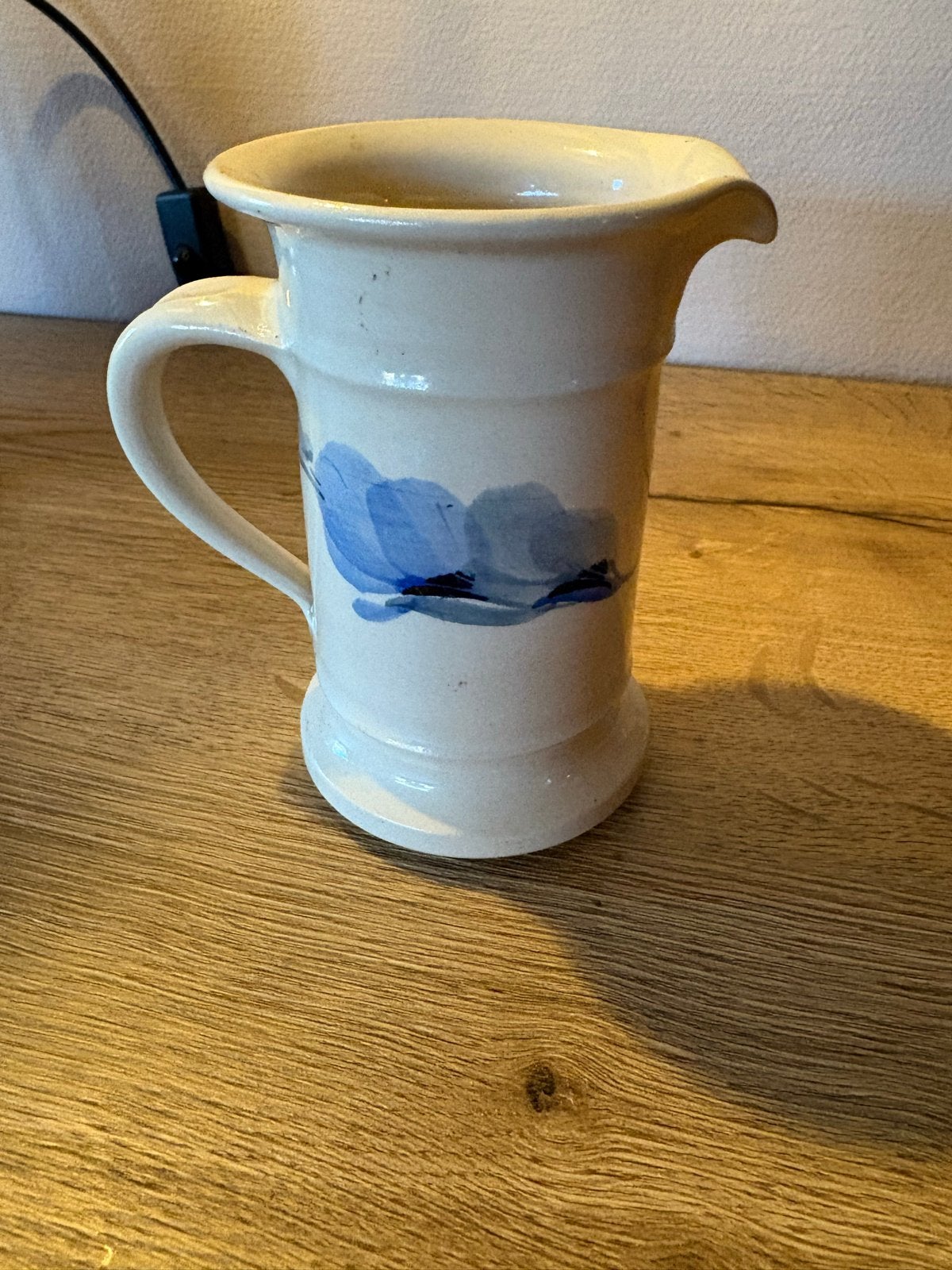 Vintage Paradijs Keramieken Kan met Blauwe Bloemen, Antiek en Kunst, Antiek | Keramiek en Aardewerk, Ophalen of Verzenden