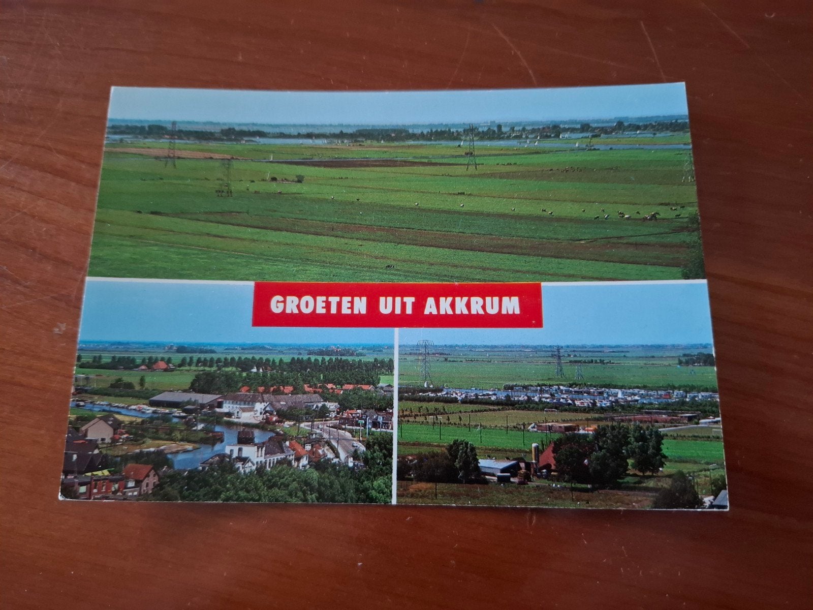 Ansichtkaart Groeten uit Akkrum (Friesland) - Gelopen 1992, Verzamelen, Ophalen of Verzenden, 1980 tot heden, Gelopen, Friesland