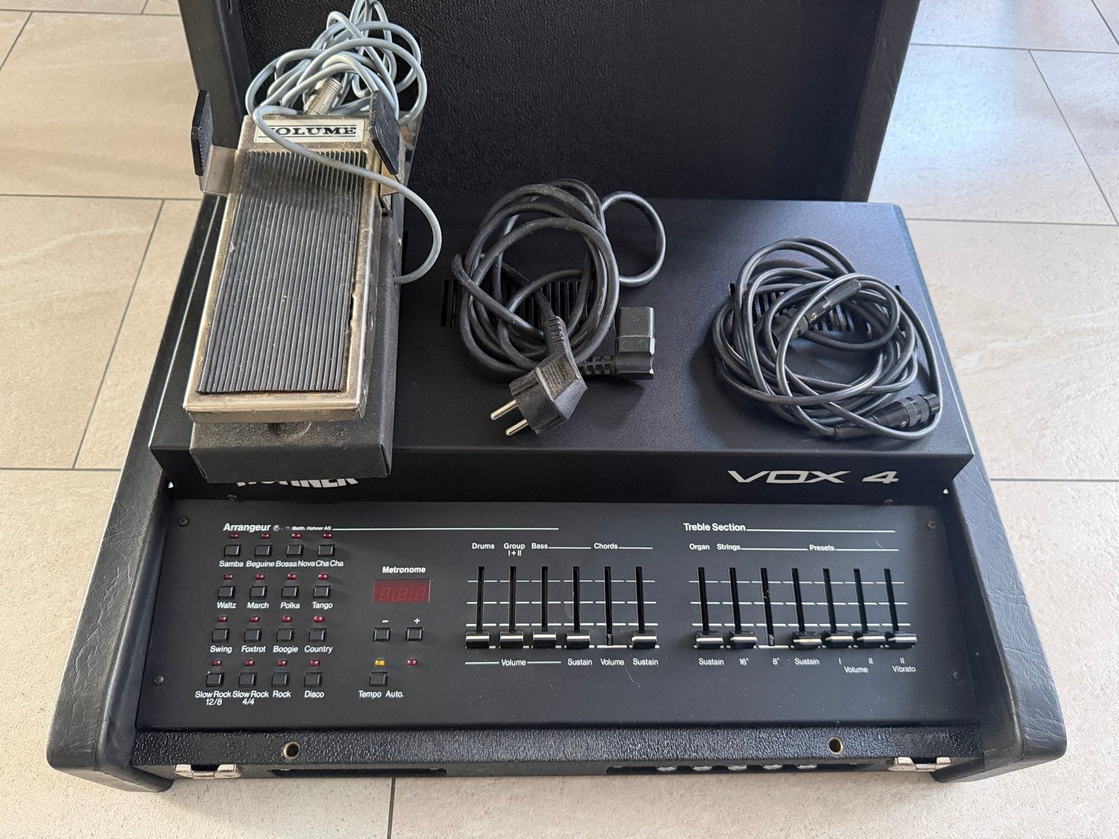 Hohner Vox 4 Elektronisch drum module  met Volumepedaal, Ophalen, Gebruikt, Orgel