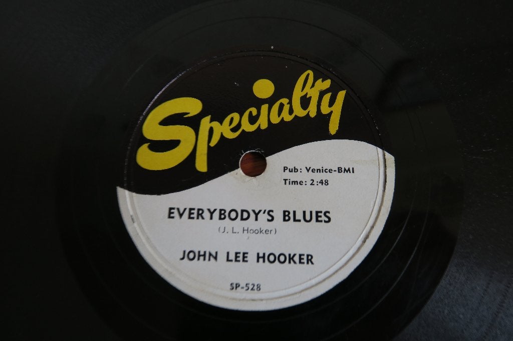 John Lee Hooker Everybody’s Blues 78rpm 78 toeren wurlitzer, Gebruikt, 10 inch, Ophalen of Verzenden, Blues