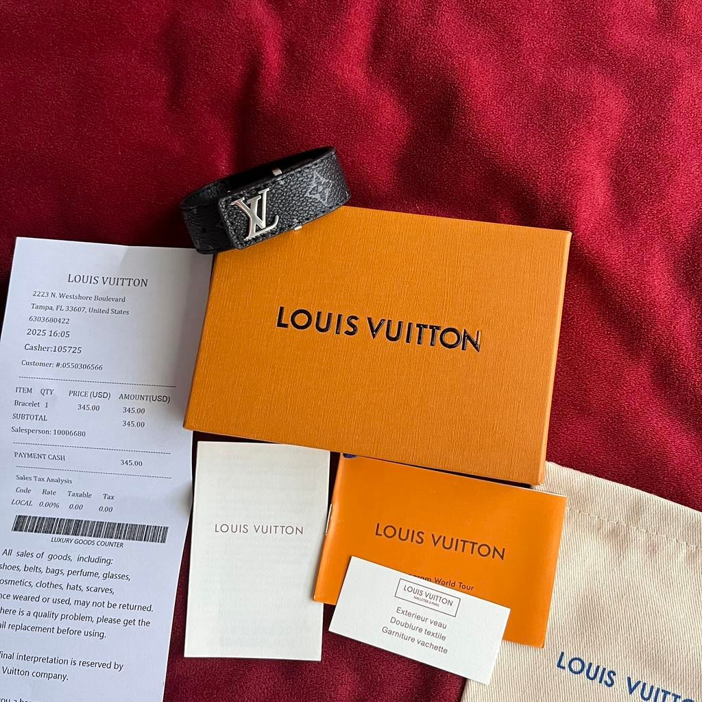 L v slim bracelet, Ophalen of Verzenden, Nieuw, Zwart, Leer