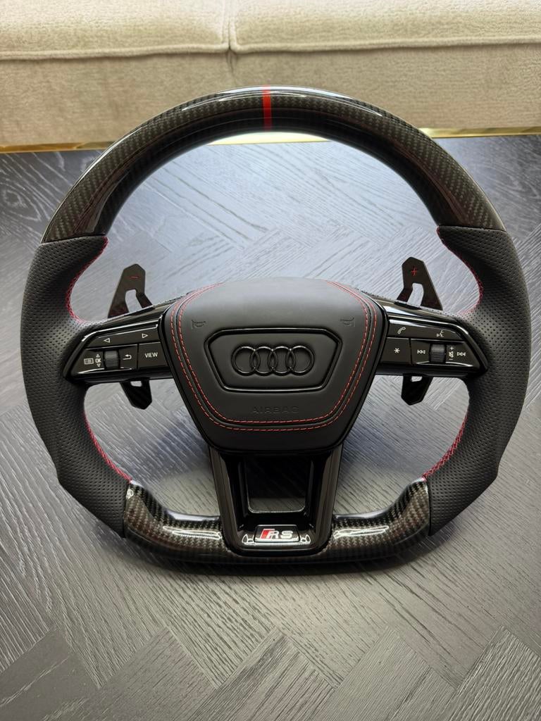 Audi A6, A7, A8 , E Tron , Carbon stuurwiel, Auto-onderdelen, Ophalen of Verzenden, Nieuw